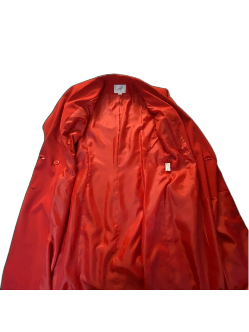 Vtg Jacqueline Ferrar Red Blazer Dress Size 8 Double Breasted Scallop Pkts Lined - Picture 4 of 9